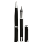 Writing set for promotions, with ballpoint pen and rollerball black colour fourth view