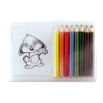 Set with 8 coloured pencils and a small colouring pad multicolour colour