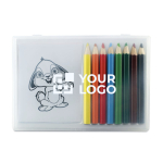 Set with 8 coloured pencils and a small colouring pad multicolour colour view with print area