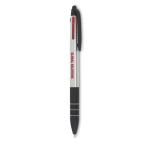 3-colour ballpoint pen with stylus as an advertising medium silver colour second main view