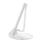 Ballpoint pen holder with attached pen white colour