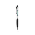 Two-tone plastic ballpoint pen with rubberised grip main view