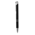 Corporate ballpoint pen made of shiny aluminium black colour