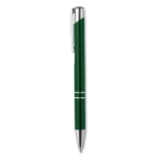 Corporate ballpoint pen made of shiny aluminium green colour