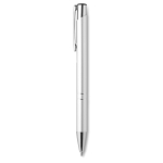 Corporate ballpoint pen made of shiny aluminium silver colour