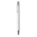 Corporate ballpoint pen made of shiny aluminium silver colour second view