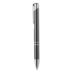 Corporate ballpoint pen made of shiny aluminium titanium colour