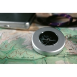 Classic compass in an aluminium box matt silver colour second view