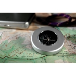 Classic compass in an aluminium box matt silver colour