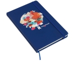 Notebook with soft PU cover, A5 blue colour