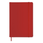 Notebook with soft PU cover, A5 red colour