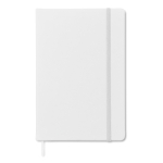 Notebook with soft PU cover, A5 white colour