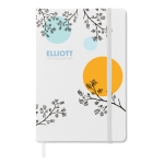 Notebook with soft PU cover, A5 white colour second main view