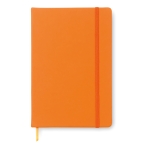 Notebook with soft PU cover, A5 orange colour