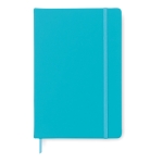 Notebook with soft PU cover, A5 turquoise colour