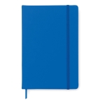 Notebook with soft PU cover, A5 royal blue colour