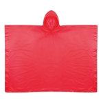 Foldable raincoat with hood for promotional gifting red colour second view