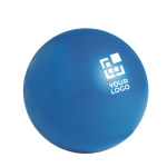 Custom stress ball, classic style, available in various colours blue colour view with print area