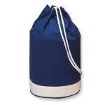 Two-tone cotton duffle bag for merchandising, 200 g/m2 blue colour