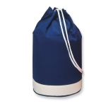 Two-tone cotton duffle bag for merchandising, 200 g/m2 blue colour second view