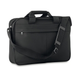 Document bag made of polyester with adjustable strap black colour