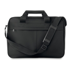 Document bag made of polyester with adjustable strap black colour fourth view