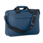 Document bag made of polyester with adjustable strap blue colour