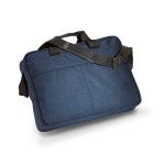 Document bag made of polyester with adjustable strap blue colour second view