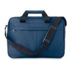 Document bag made of polyester with adjustable strap blue colour fourth view