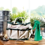 7-piece garden set for promotional gifts beige colour ambient view