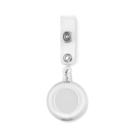 Extendable clip for name badges for promotional events transparent white colour