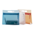 Transparent toiletry bag for hand luggage in various colours blue colour second view