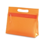 Transparent toiletry bag for hand luggage in various colours orange colour