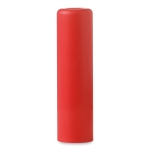 Affordable lip balm with vanilla aroma, SPF15 red colour