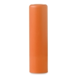 Affordable lip balm with vanilla aroma, SPF15 orange colour