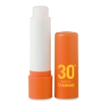 Affordable lip balm with vanilla aroma, SPF15 orange colour second main view