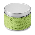 Scented candle in a metal tin for health & wellness promotions lime colour second view