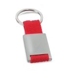 Metal keyring in various colours red colour