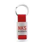 Metal keyring in various colours red colour fourth main view