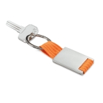 Metal keyring in various colours orange colour