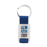 Metal keyring in various colours view with print area