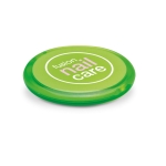 Round pocket mirror for events and trade fairs transparent lime colour main view