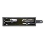 6-piece metal manicure set in a printable case black colour