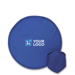 Flexible, foldable disc made of nylon with matching case blue colour view with print area