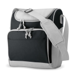 Cooler bag with front pocket made of polyester black colour