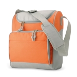 Cooler bag with front pocket made of polyester orange colour