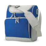 Cooler bag with front pocket made of polyester royal blue colour