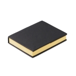 Sticky notes in 2 sizes in a notepad black colour second view