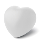 Heart-shaped stress ball in white or red as an employee gift white colour