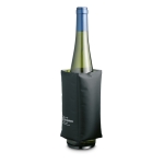 Flexible bottle cooler made of PVC black colour second view